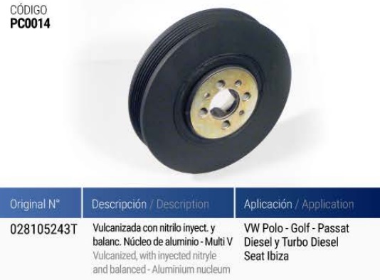 VOLKSWAGEN POLO-PASSATD/T-NUCLEO ALUMINIO
