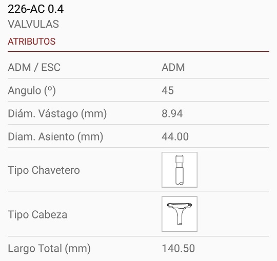 M.BENZ OM352-314-608 1114 8.95X44X140.50 TRABA ANCHA 45º