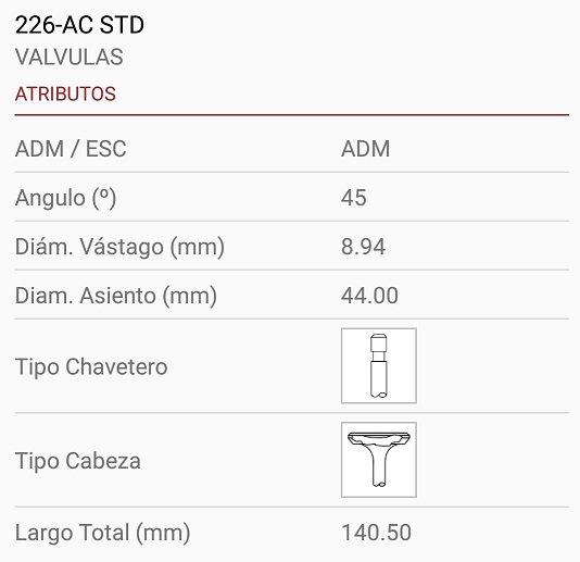 M.BENZ OM352-314-608 1114 8.95X44X140.50 TRABA ANCHA 45º