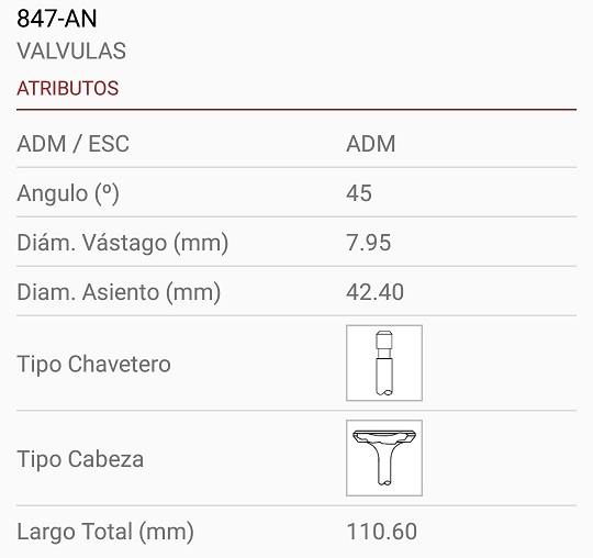 CHEVROLET LUV 2.3 4ZD1 8X42X111 RAN. ANCHA 45º