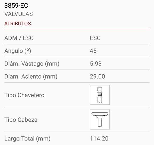 FORD RANGER MAXION POWER STROKE 3.0 16V  INTERNAL 6X29X114 3R. 45º