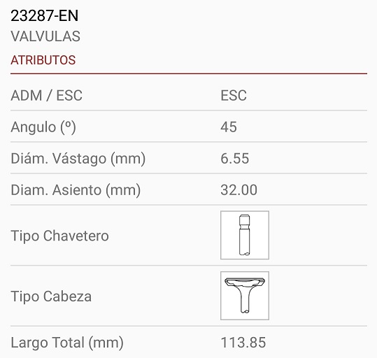 HONDA CIVIC  1.5 12V 6.5X32X114 1R. 45º