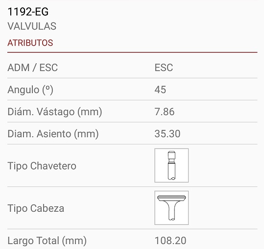 FORD FALCON SPRINT F-100 RANCHERO FAIRLINE 188 221  6 CILINDO 7 BANCADAS 7.86X35X108 TRAB. ANCHA 45º