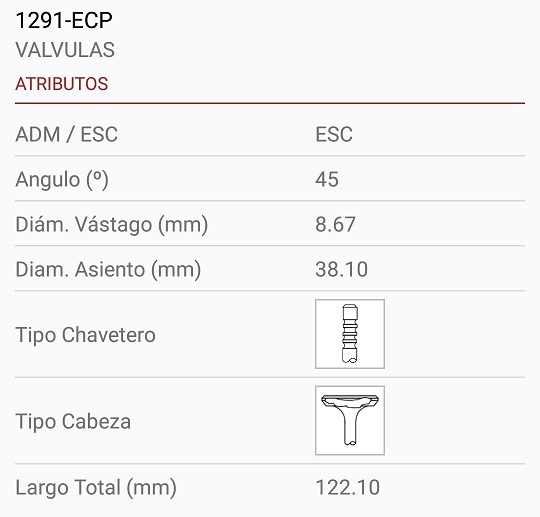 FORD TAUNUS SIERRA 2.0 2.3 8.93X38X122 4R. 45º