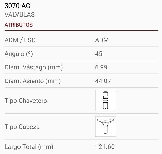 FORD RANGER 2.3-2.5 8V NAFTA 7X44X121 3R. 45º