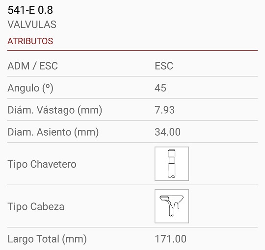 FIAT SOMECA M45 8X34X171.60 TRABA ANCHA 45º
