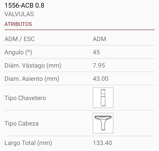 DEUTZ 913 ASPIRADO Y TURBO 8X43X133 1R 30º