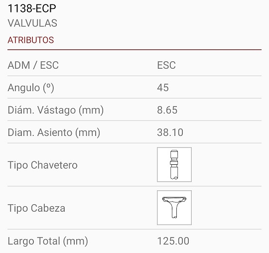 CHEVROLET 400-230-250 8.67X38X125 2R. 45º