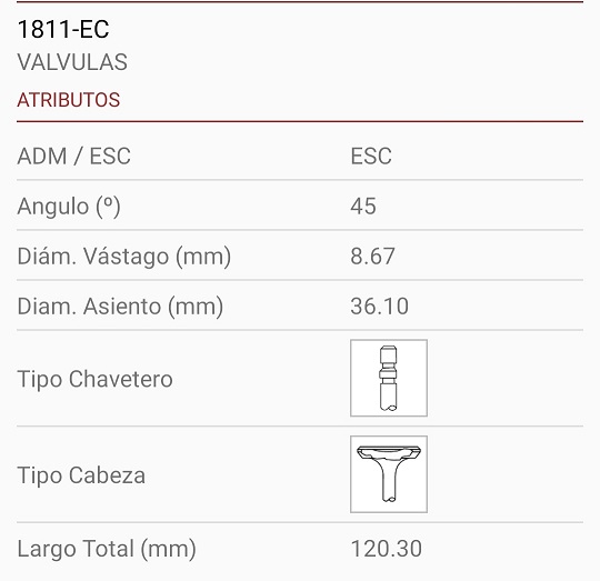 CHEVROLET ISUZU TROOPER 2.8 3.1 8.50X36X120 2R. 45º