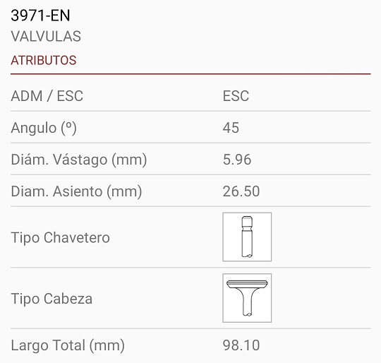 CHEVROLET ASTRA  VECTRA MERIVA 1.7 16V TDI 6X26X98 1R. 45º