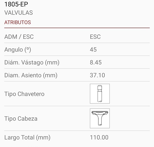 TOYOTA 5R DINA CORONA 2.0 8.5X37X110 1R. 45º