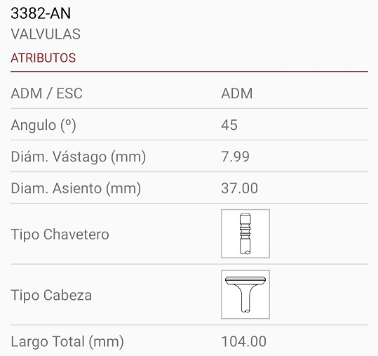 LADA SAMARA 1.300 8X37X104 3R. 45º