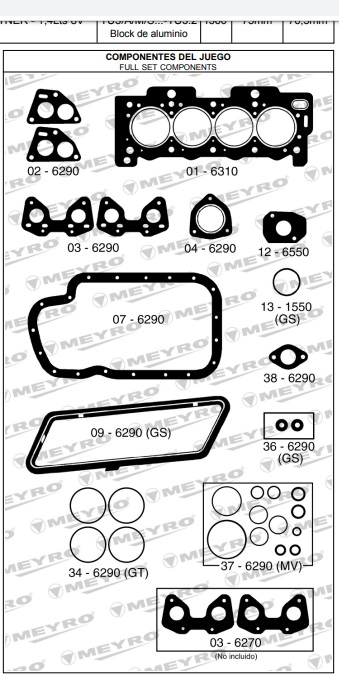 PEUGEOT 106-205 TU3 1.4 8V BLOCK ALUMI.-JMTC
