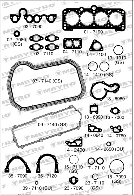VOLKSWAGEN GOLF-POLO-GOL-POINTER-ORION-ESCORT XR3 GALAXY  1.6-1.8 8V MI INYECCION-JMTC