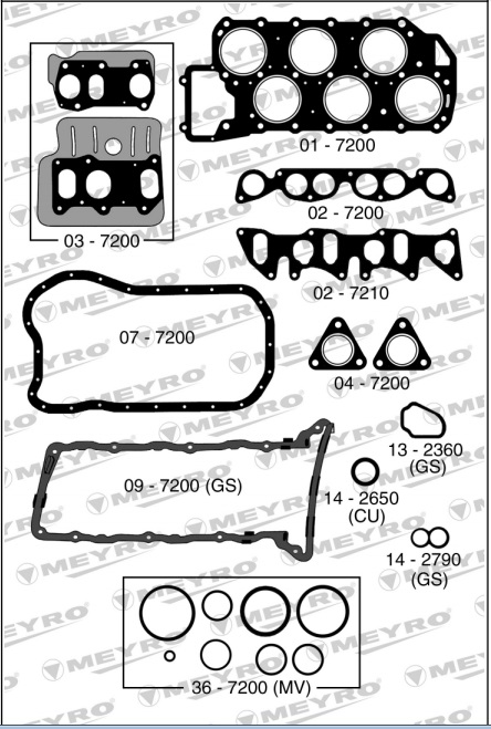VOLKSWAGEN GOLF-PASSAT 2.8-2.9 C/RETENES -(G)