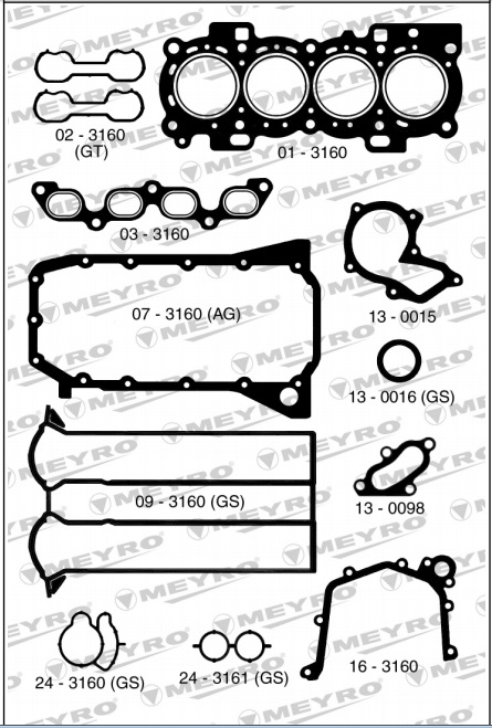 FORD FIESTA -COURIER 1.4 16V ZETEC C/RETENES -(G)