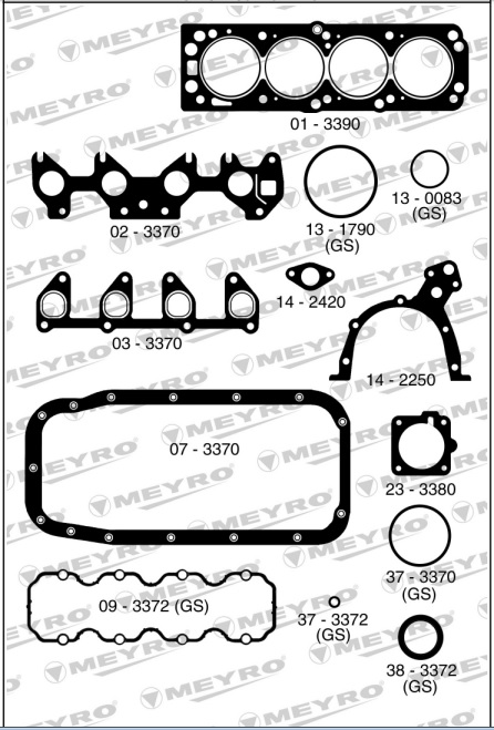 CHEVROLET CORSA 1.6 8V JUNTA TAPA VALVULA DE GOMA - C/RETENES