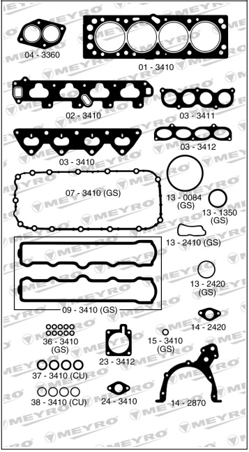 CHEVROLET CORSA 16V C16XE C/RETENES