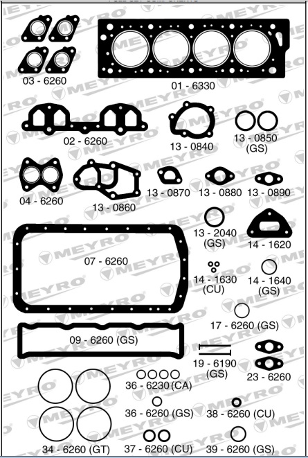 PEUGEOT 205-405 XU5 1.6 8V XU9 1.9 8V INY C/RETENES