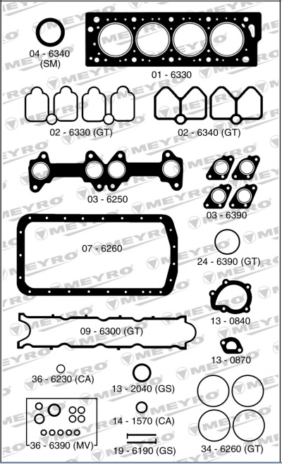 PEUGEOT 405 PARNER XU5JP 1.6 8V -XU7JP 1.8 8V INYECCION C/RETENES