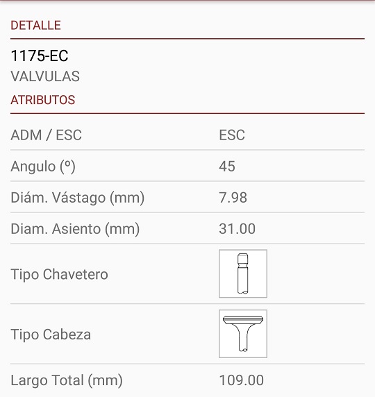 FIAT 128 147 1100 1300 DUNA UNO FIORINO PALIO SIENA TIPO 1.4 1.6 1.1 1.3 8V 8X31X109 1R. 45º