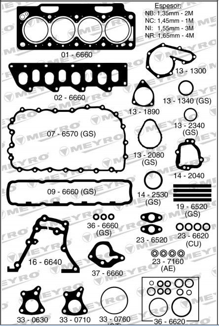 RENAULT MEGANE LAGUNA SCENIC 1.9 8V F9Q DTI INYECCION DIRECTA  C/RETENES -JM S/T.CIL