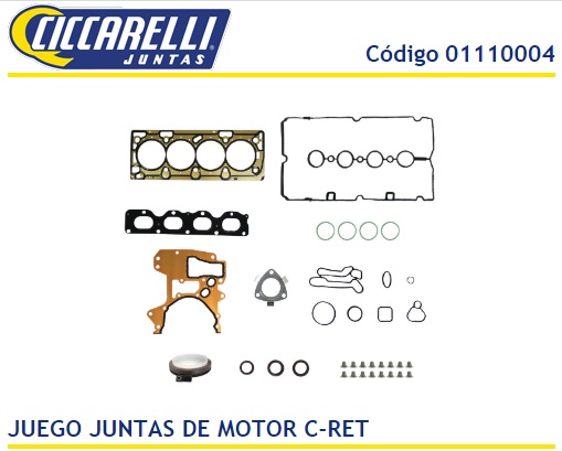CHEVROLET CRUZE 1.8 16V SONIC 1.6 16V TRACKER C/RETENES ( TC MULTILAMINA ) JMTC