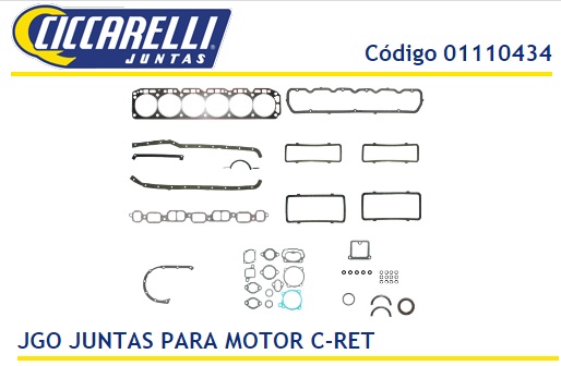 CHEVROLET 230 250 400 SUPER-CHEVY-C10 7B. ( 1969/78 ) C/RETENES -JMTC
