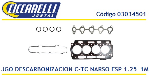 FORD FIESTA ECO SPORT CITROEN C3 DV4 1.4 8V  HDI C/TAPA 1M 1.25MM -JD