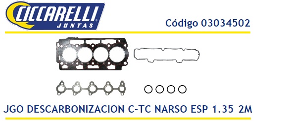 FORD FIESTA ECO SPORT CITROEN C3 DV4 1.4 8V  HDI C/TAPA 2M 1.35MM -JD