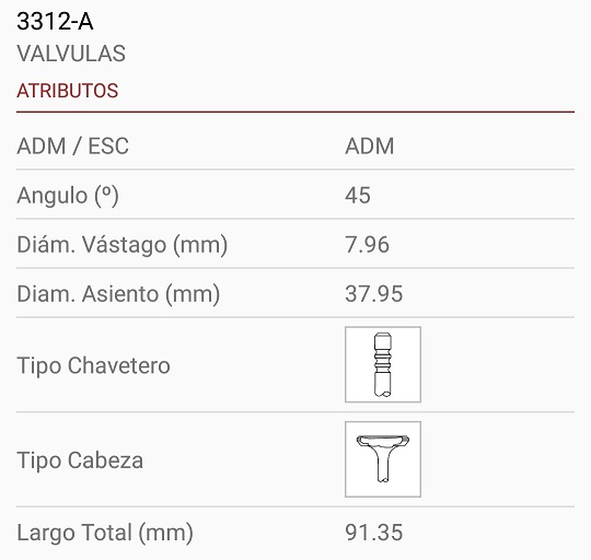 VOLKSWAGEN GOL POINTER ORION GALAXY INYECION 1.6 1.8 2.0 8X38X91 3R. 45º