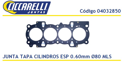 FORD FIESTA FOCUS ECOSPORT  1.6 16V ZETEC CIL. 79MM MULTILAMINA - TC