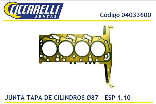 FORD RANGER TRANSIT TDCI 2.2 16V PUMA CVRA-CYRA 1.10MM 86MM MULTILAMINA  -TC