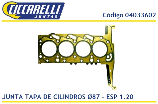 FORD RANGER TRANSIT TDCI 2.2 16V PUMA CVRA-CYRA 1.20MM 86MM MULTILAMINA  -TC