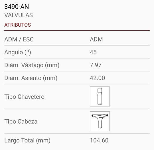 TOYOTA 3VZE 3.0 V6 8X42X105 1R. 45º