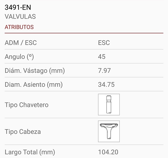 TOYOTA 3VZE 3.0 V6 8X35X104 1R. 45º