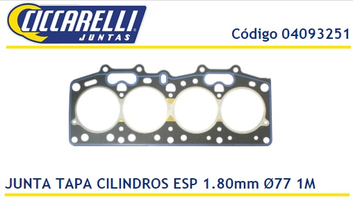 FIAT 147 FIORINO DUNA 1.3 DIESEL 76MM ESP.1.80M-1M-TC