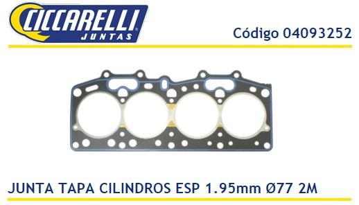 FIAT 147 FIORINO DUNA 1.3 DIESEL 76MM ESP.1.95M-2M-TC