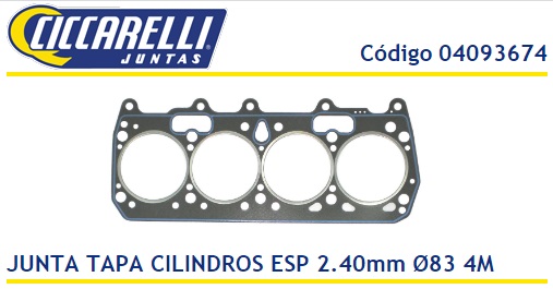 FIAT DUNA UNO FIORINO STRADA DUCATO 1.7 1.9 -ESP 2.40MM 4M-TC