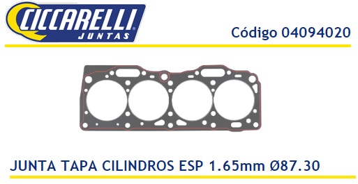 FIAT UNO-DUNA-FIORINO-PALIO TIPO 1.6 86.4MM -TC