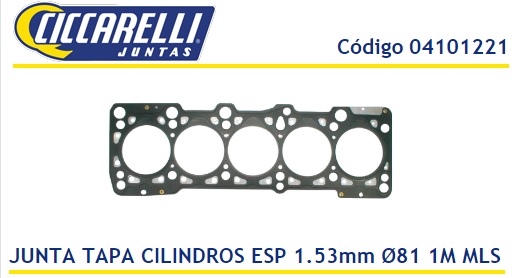 VOLKSWAGEN TRANSPORTER 2.4 5CIL INY. INDIRECTA  MULTILAMINA -1.53 1M