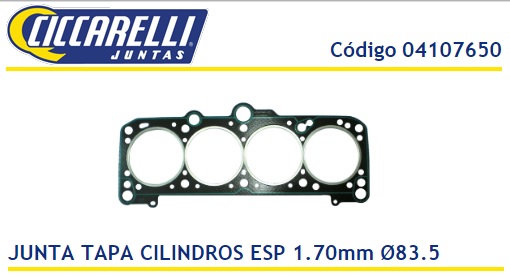 VOLKSWAGEN GOLF POLO GOL POINTER ORION POWER 1.6 1.8 8V MI INYECCION 81MM -TC