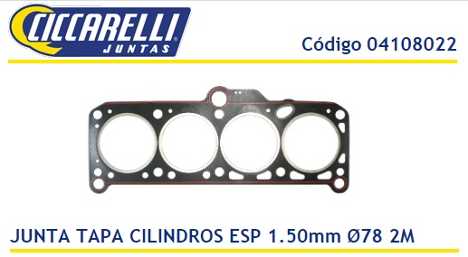 VOLKSWAGEN SENDA SAVEIRO GOL DIESEL 1.6 76.5MM 1.50MM - 2M - TC