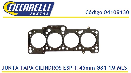 VOLKSWAGEN POLO DIESEL AUDI A3 GOLF SEAT 1.9 1.45MM 1M MULTILAMINA -TC