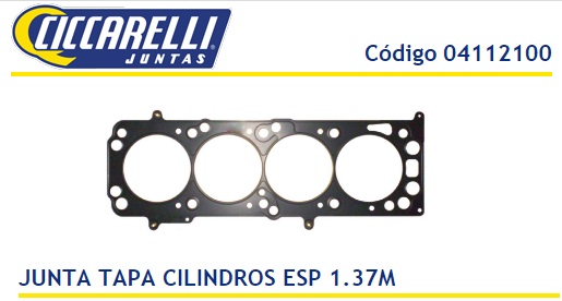 CHEVROLET COBAL MERIVA-CORSA II 1.8 8V FIAT PALIO SIENA STRADA PUNTO 80.5MM MULTILAMINA - TC
