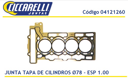 PEUGEOT 208-2008-3008-301-308-508-CITROEN C3-DS3 C-ELYSEE 1.6 16V TURBO EP6DT THP 16V 85MM MULTILAMINA -TC