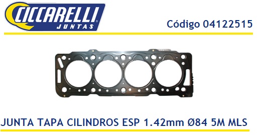 PEUGEOT 206 306-PARNER DW8 1.9 8V DIESEL-1.42-5M MULTILAMINA CIL. 82.2MM-TC