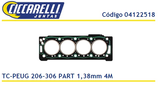 PEUGEOT 206 306-PARNER DW8 1.9 8V DIESEL-1.38-4M CIL. 82.2MM-TC