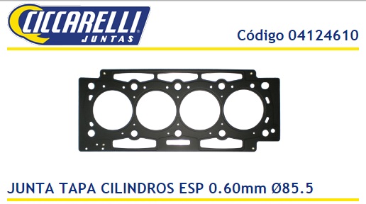 PEUGEOT 206 306 407 2.0 16V EW10J4 INYECCION NAFTA MULTILAMINA 0.60MM 85MM - TC