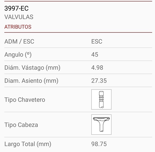 FIAT FIRE 1.4 8V FASE II 5X27X99 3R. 45º